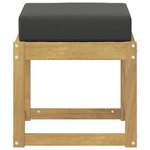 vidaXL Banc de Jardin Blanc 43 x 43 x 45 cm Bois d'Acacia Massif