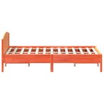 vidaXL Cadre de lit sans matelas cire marron 200x200cm bois pin massif