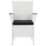 vidaXL Ensemble à manger d'extérieur 9 Pièces Résine tressée Blanc