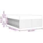 vidaXL Cadre de lit avec matelas Gris clair 160 x 200 cm tissu