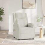 vidaXL Fauteuil électrique de massage Crème Velours
