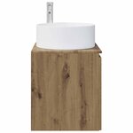 vidaXL Meuble de lavabo mural Chêne artisanal 49 5 x 44 5 x 65 5 cm