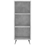 vidaXL Armoire à étagères gris béton 34 5x32 5x90 cm bois d'ingénierie