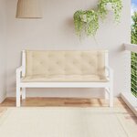 vidaXL Coussins de banc de jardin 2 Pièces beige 150x50x7 cm tissu Oxford