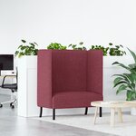 vidaXL Canapé à dossier haut Rouge Vin 109x56x121 cm Tissu