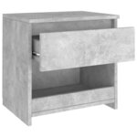 Vidaxl table de chevet gris béton 40x30x39 cm aggloméré