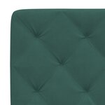 vidaXL Cadre de lit avec tête de lit Vert foncé 140x200 cm Velours