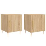 vidaXL Tables de chevet 2 Pièces chêne sonoma 40x40x50 cm bois ingénierie