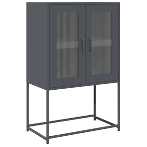 vidaXL Buffet haut anthracite 68x39x107 cm acier