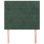 vidaXL Tête de lit Vert foncé 90x5x118/128 cm Velours