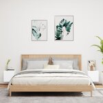 vidaXL Meubles TV muraux avec lumières LED 2 Pièces blanc 30 5x35x30 cm