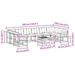 vidaXL Ensemble de canapés d'extérieur 11 Pièces Blanc et Beige