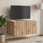 vidaXL Meuble TV mural 59 5 x 41 x 30 cm Chêne artisanal