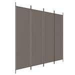 vidaXL Cloison de séparation 4 panneaux Anthracite 200x220 cm Tissu