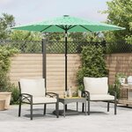 vidaXL Parasol de jardin avec mât en acier vert 268x268x226 cm