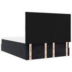 VidaXL Cadre de lit ottoman avec matelas noir 140x200 cm velours