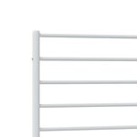 vidaXL Cadre de lit métal sans matelas avec tête de lit blanc 90x190cm
