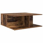 vidaXL Table basse Vieux bois 80 x 80 x 31 cm Bois d'ingénierie