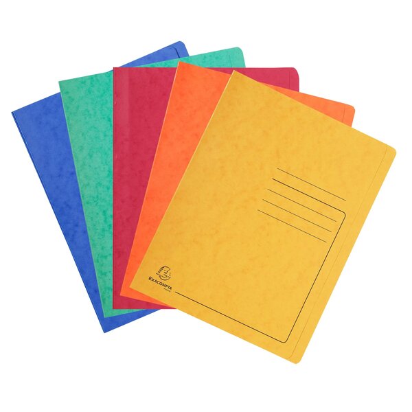 Chemise À Lamelle Carte Lustrée 355gm2 - A4 - Couleurs Assorties - X 25 - Exacompta