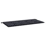 vidaXL Coussin de banc de jardin carreaux noir 100x50x4cm tissu oxford