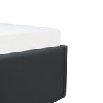 Lit adulte 160 x 200 cm avec coffre de rangement - Simili Noir