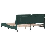 vidaXL Cadre de lit avec lumières LED vert foncé 180x200 cm velours