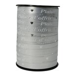 Bolduc bobine Plaisir d'offrir 225mx10mm Argent CLAIREFONTAINE
