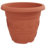vidaXL Pots de plantes 6 Pièces Rouge brique Ø 39 x 32 cm Plastique