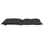 vidaXL Coussins de chaise de jardin à dossier bas lot de 2 noir