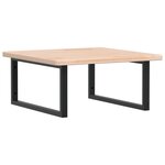 vidaXL Étagère de vasque murale acier et bois de chêne massif