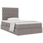 vidaXL Lit de Rangement Taupe 120 x 200 cm Cuir synthétique