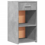 vidaXL Tables de chevet 2 Pièces gris béton 35x34x65 cm bois ingénierie