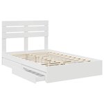 vidaXL Lit de Rangement Blanc 135 x 190 cm Bois d'ingénierie