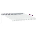 vidaXL Auvent rétractable anthracite et blanc 4x3 m tissu et aluminium