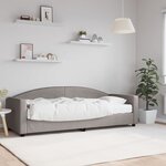 vidaXL Lit de jour avec matelas taupe 80x200 cm tissu