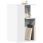 vidaXL Table d'appoint blanc 35x35x60 cm bois d’ingénierie