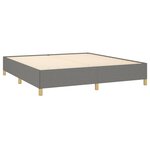 vidaXL Sommier à lattes de lit avec matelas Gris foncé 160x200cm Tissu