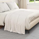 vidaXL Couvertures à jeter 6 Pièces Crème 150 x 130 cm Toison
