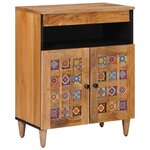 vidaXL Buffet Naturel 60 x 33 5 x 75 cm Bois de mangue massif