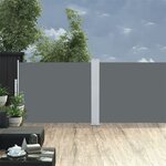 vidaXL Auvent latéral rétractable Anthracite 140 x 1000 cm