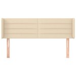vidaXL Tête de lit avec oreilles Crème 147x16x78/88 cm Tissu