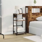 vidaXL Cabinet de chevet Chêne fumé 40 x 27 x 76 cm Bois d'ingénierie