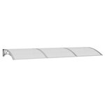 vidaXL Auvent de porte Gris 300x100 cm Polycarbonate
