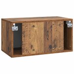 vidaXL Meuble TV mural Bois ancien 59 5 x 31 x 30 cm Bois d'ingénierie