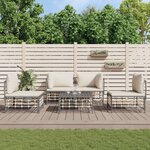 vidaXL Salon de jardin 5 Pièces avec coussins anthracite résine tressée