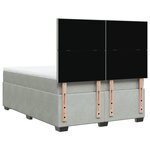 vidaXL Sommier à lattes de lit et matelas Gris clair 140x200cm Velours