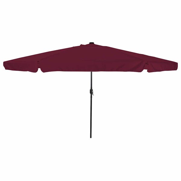 vidaXL Parasol de jardin Rouge et Noir 395 x 395 x 245 cm