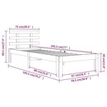 vidaXL Cadre de lit sans matelas blanc 75x190 cm