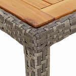 vidaXL Table de jardin pour repas Gris 150 x 90 x 75 cm Poly rotin