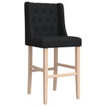 vidaXL Chaises de bar lot de 2 bois massif d'hévéa et tissu